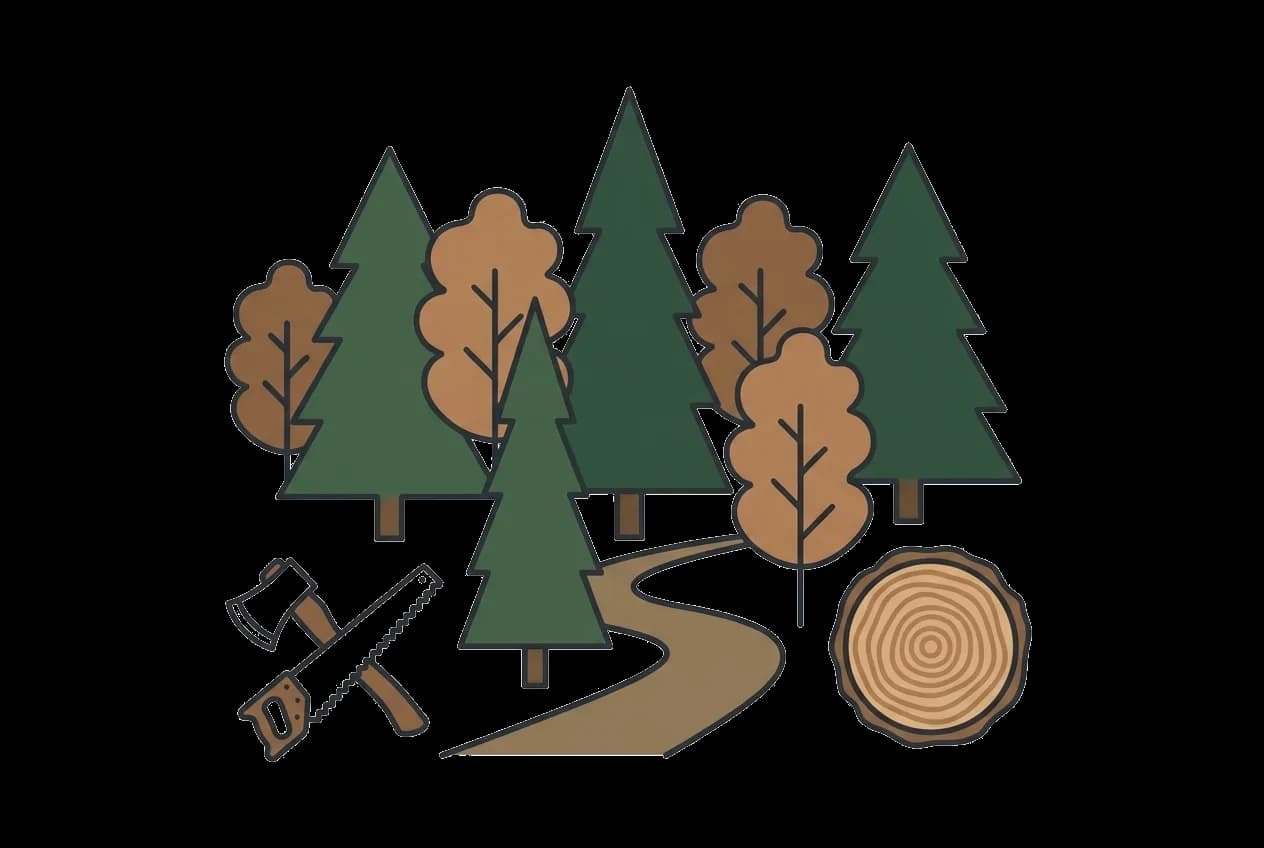 Il·lustració Protecció i gestió de les forests