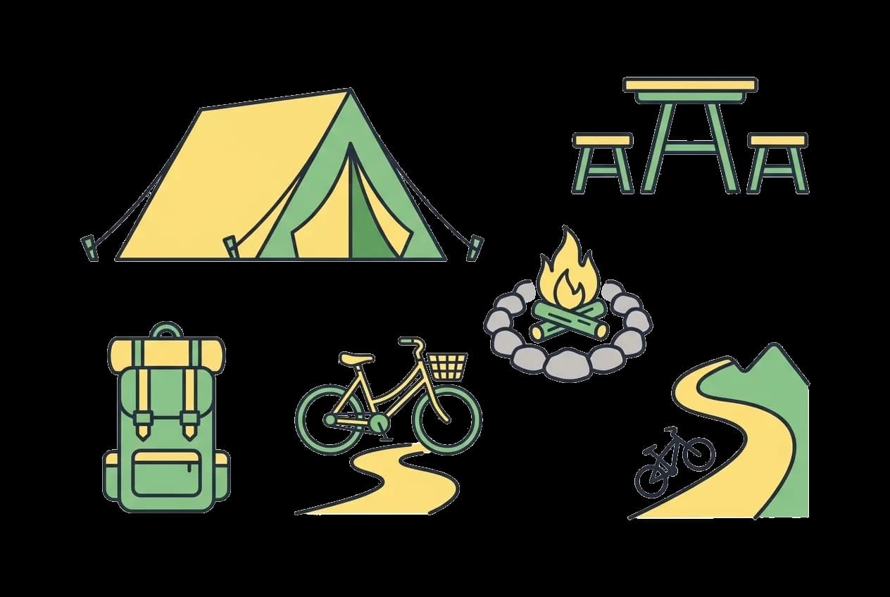 Il·lustració Ús recreatiu dels espais naturals