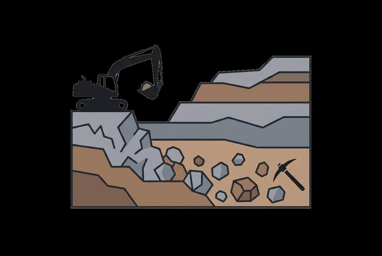 Il·lustració Activitats extractives i mineria