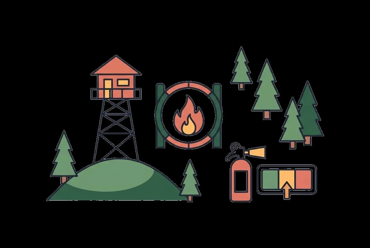 Il·lustració Prevenció d'incendis forestals