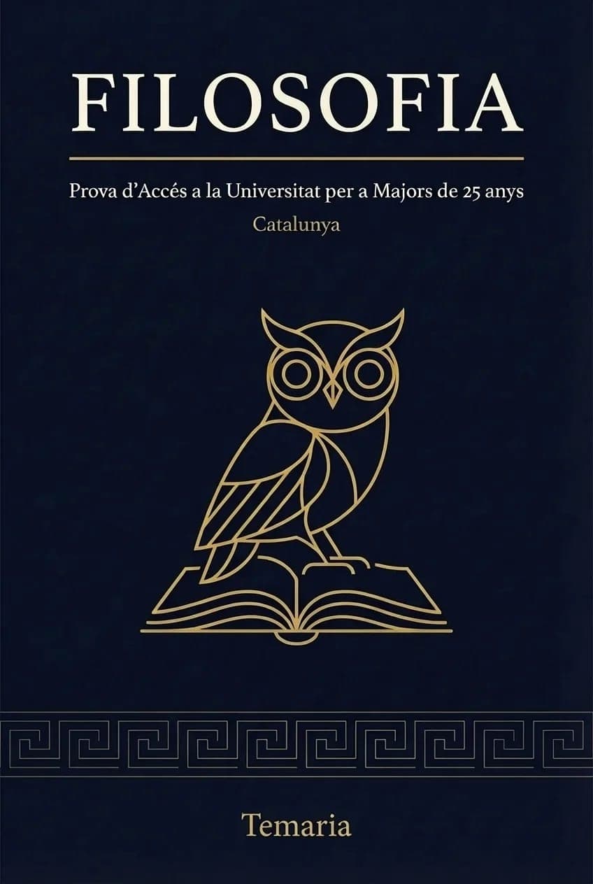 Llibre d'estudi de Filosofia — Prova d'Accés a la Universitat per a Majors de 25 anys