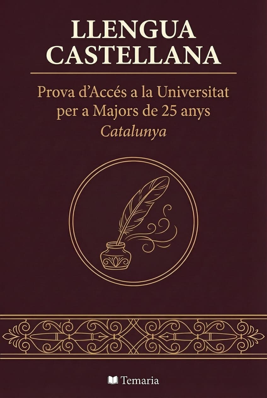 Llibre d'estudi de Llengua castellana — Prova d'Accés a la Universitat per a Majors de 25 anys